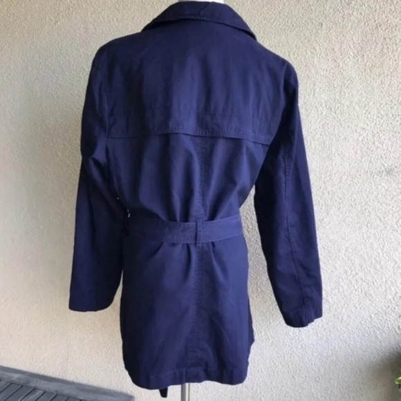 GAP Navy Blue Trench Coat - Picture 2 of 2